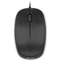 NGS Flame Black - Ratón Óptico 1000dpi con Cable USB- Ratón para Ordenador o Portátil con 3 Botones- Ambidiestro- Negro